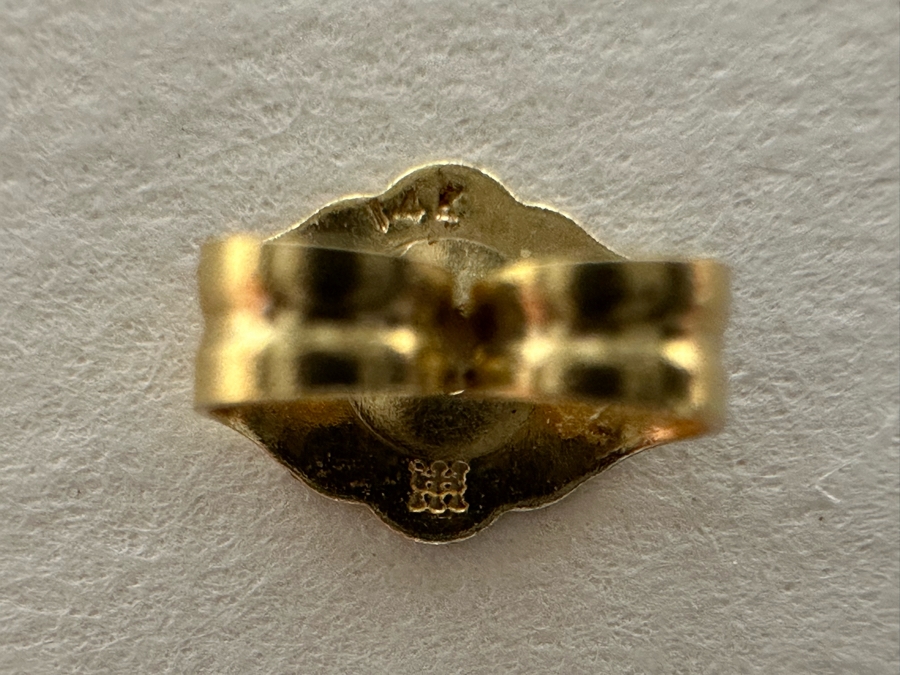 14K Gold Ruby Earrings 2.9g [Photo 8]