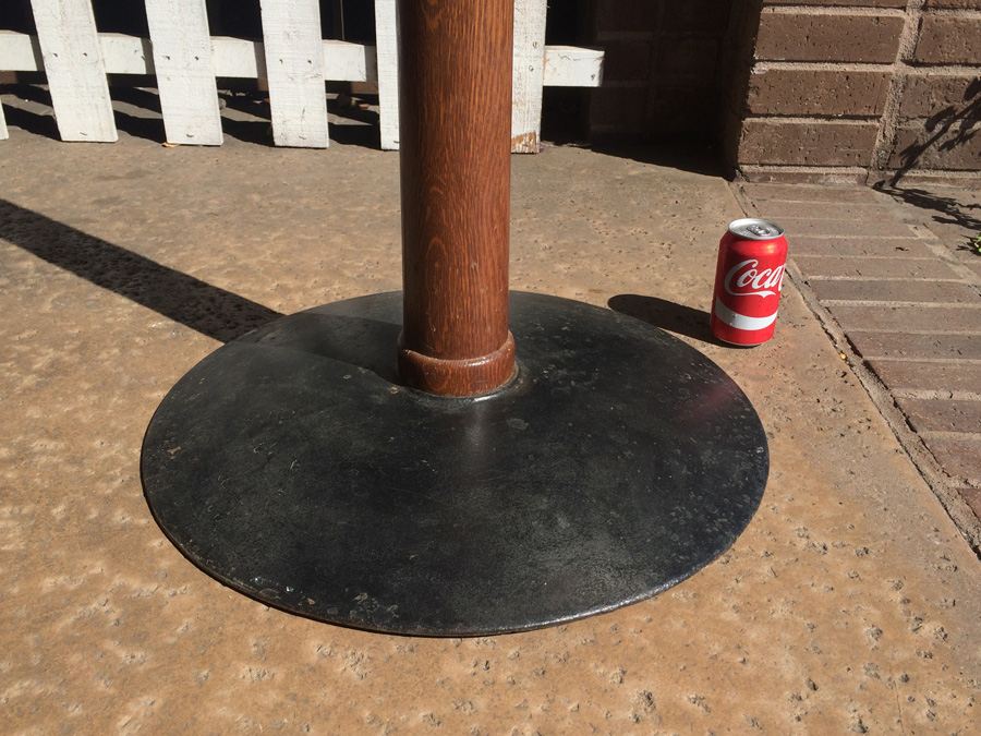 Vintage Mercantile Coat Rack with Solid Cast Iron Base and Quarter Sawn Oak Pole - Must See [Photo 11]