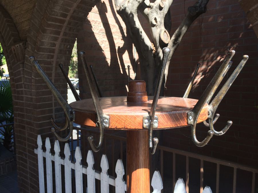 Vintage Mercantile Coat Rack with Solid Cast Iron Base and Quarter Sawn Oak Pole - Must See [Photo 6]