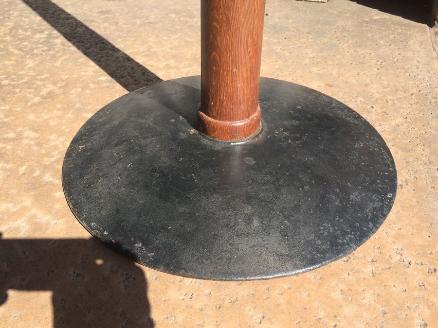 Vintage Mercantile Coat Rack with Solid Cast Iron Base and Quarter Sawn Oak Pole - Must See [Photo 10]