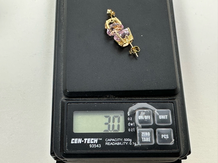 14K Gold Kunzite Earrings 3g [Photo 16]