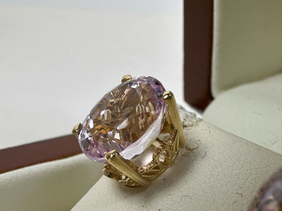14K Gold Kunzite Earrings 3g [Photo 9]