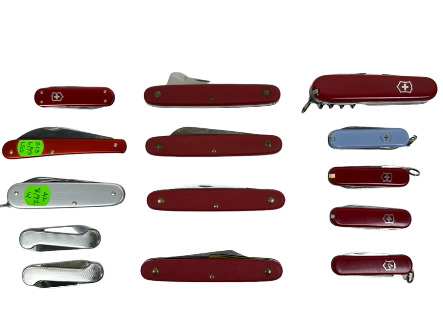 Collection Of Various Pocket Knives Including Swiss Army Knives