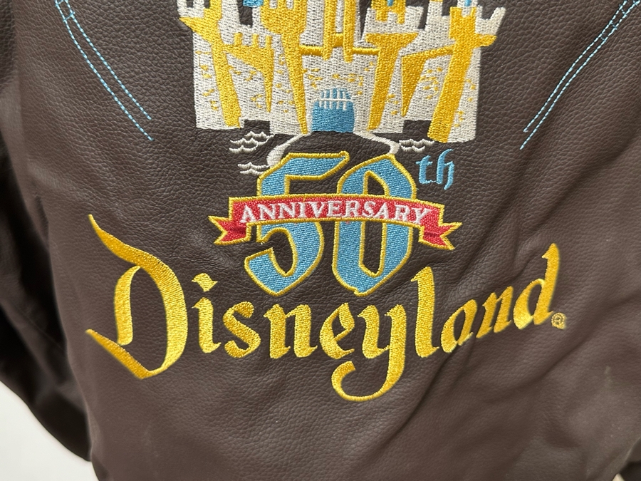 Disneyland 50th Anniversary Leather Jacket Size L [Photo 15]