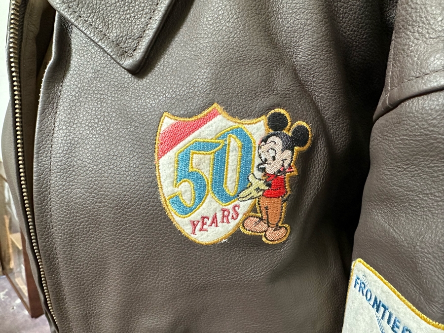 Disneyland 50th Anniversary Leather Jacket Size L [Photo 5]