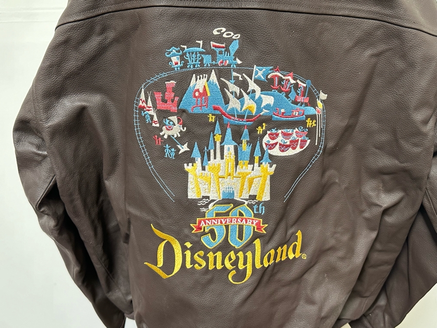 Disneyland 50th Anniversary Leather Jacket Size L [Photo 12]
