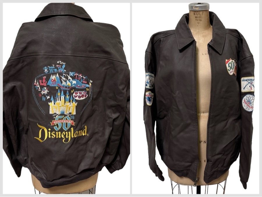 Disneyland 50th Anniversary Leather Jacket Size L
