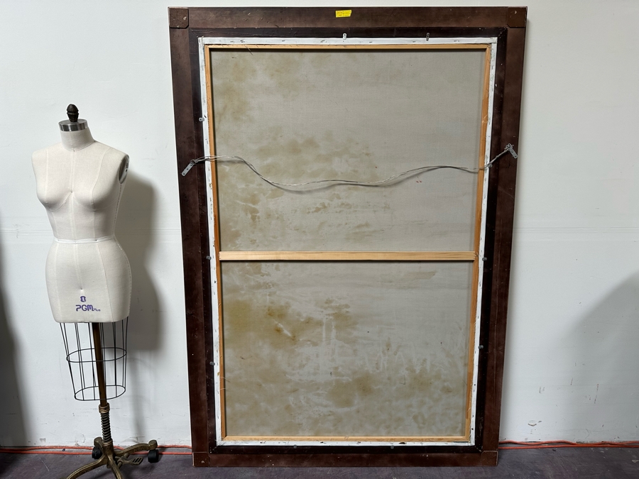 Large Original Seascape Oil On Canvas Signed Painting 48 X 72 Framed 57.5 X 81.5 [Photo 14]