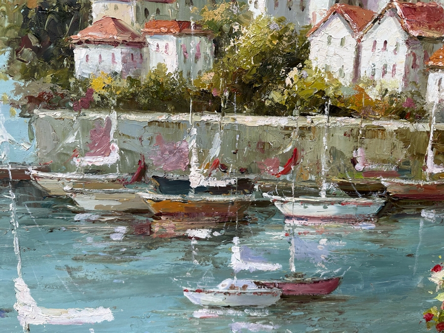 Large Original Seascape Oil On Canvas Signed Painting 48 X 72 Framed 57.5 X 81.5 [Photo 10]