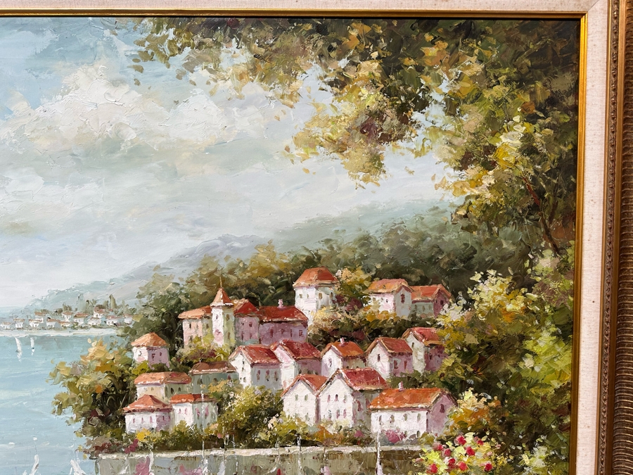 Large Original Seascape Oil On Canvas Signed Painting 48 X 72 Framed 57.5 X 81.5 [Photo 6]