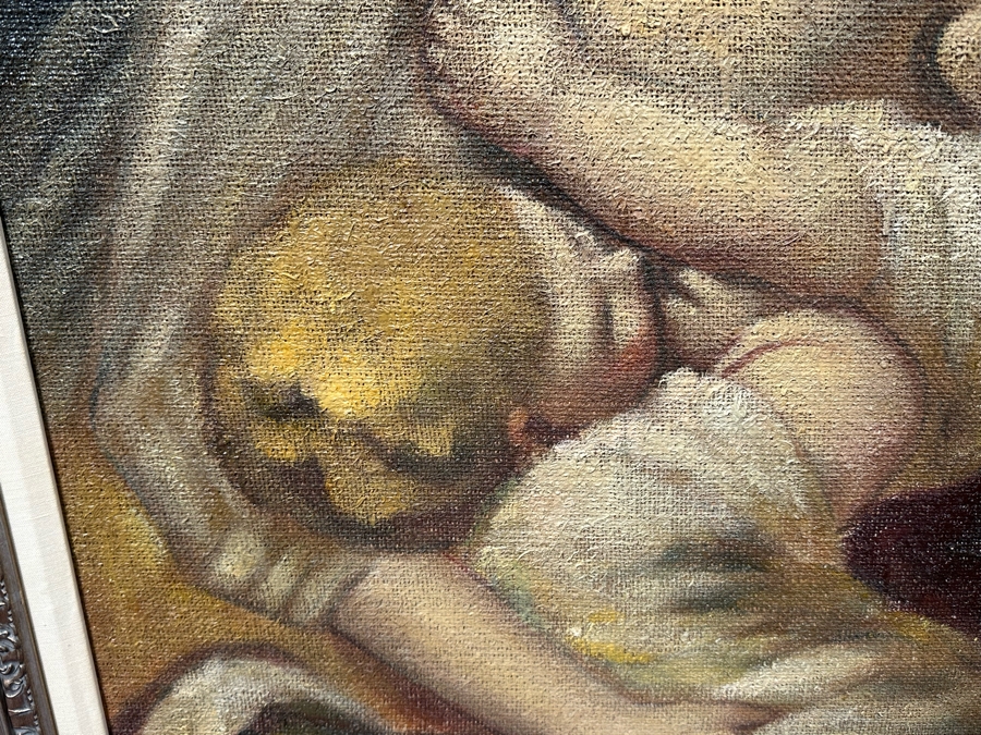 Uttermost Canvas Print Of Mother With Children 29.5 X 39.5 Framed 38.5 X 48.5 [Photo 7]