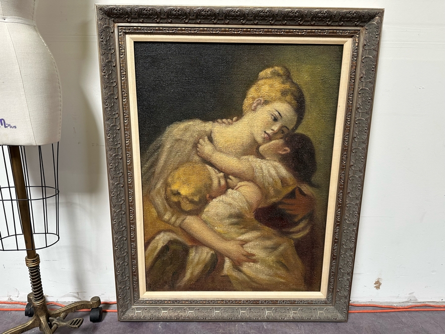 Uttermost Canvas Print Of Mother With Children 29.5 X 39.5 Framed 38.5 X 48.5 [Photo 2]