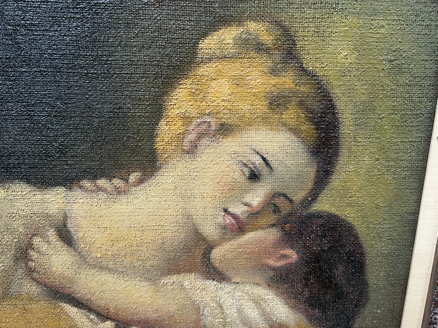 Uttermost Canvas Print Of Mother With Children 29.5 X 39.5 Framed 38.5 X 48.5 [Photo 6]