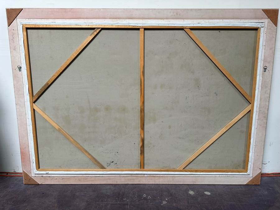 Large Original Seascape Oil On Canvas Painting Signed Antonio 72 X 48 Framed 80 X 56 [Photo 17]