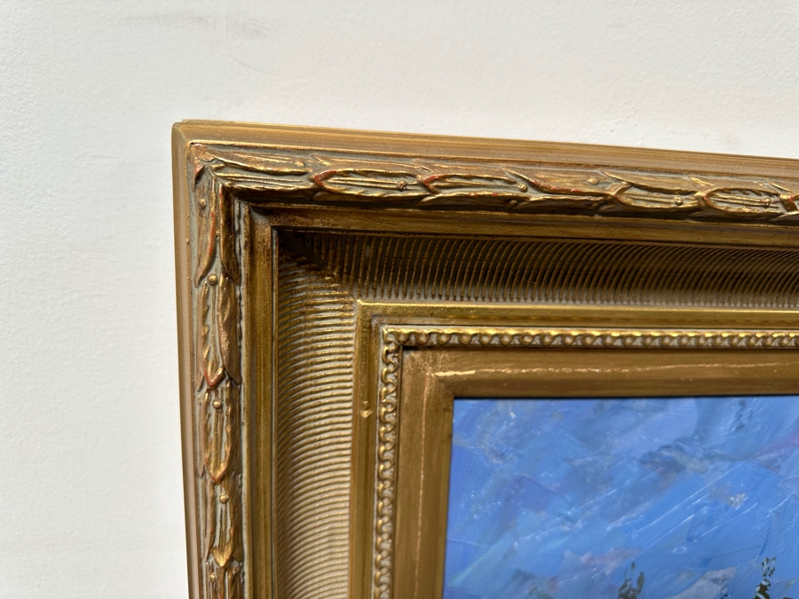 Large Original Seascape Oil On Canvas Painting Signed Antonio 72 X 48 Framed 80 X 56 [Photo 16]