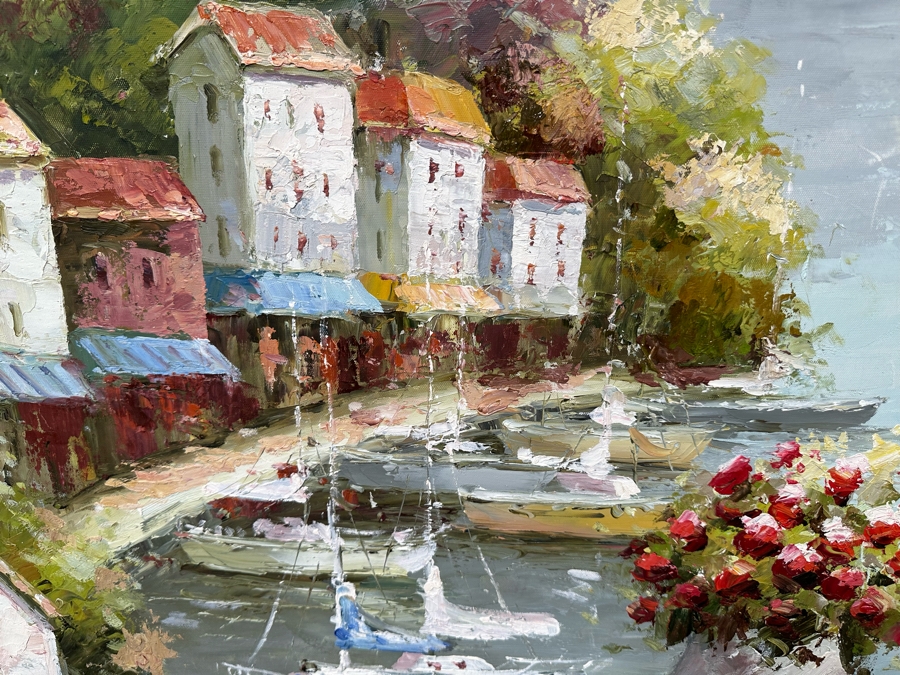 Large Original Seascape Oil On Canvas Signed Painting 48 X 72 Framed 58.5 X 82.5 [Photo 11]