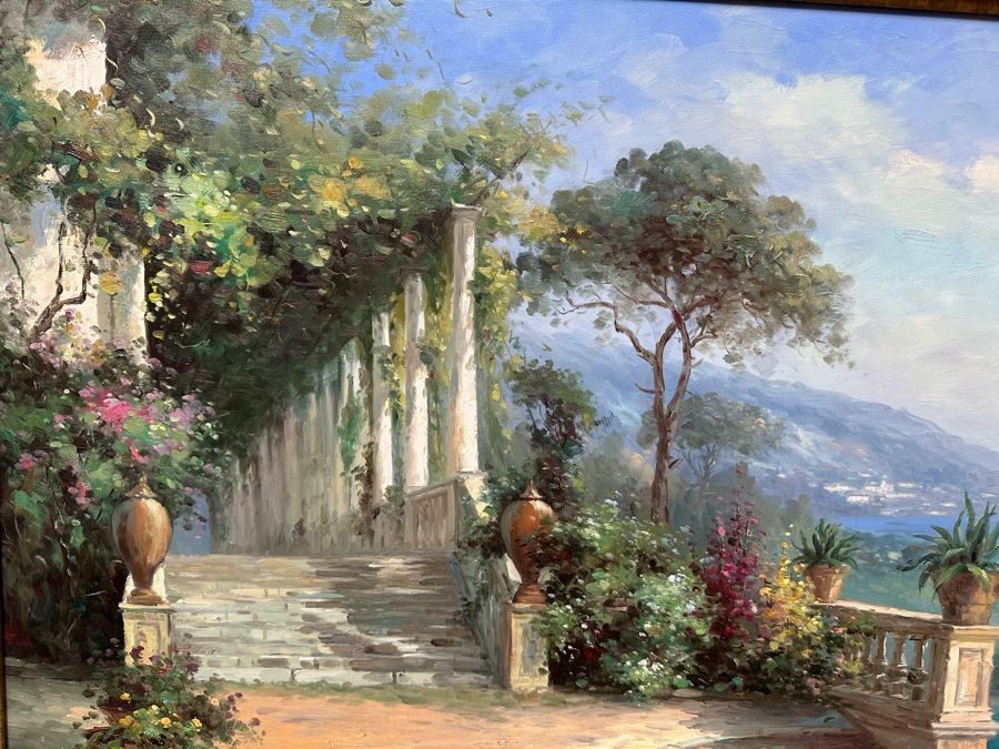 Original Seascape Oil On Canvas Painting Signed S. Roberto 36 X 24 Framed 45 X 33 [Photo 8]