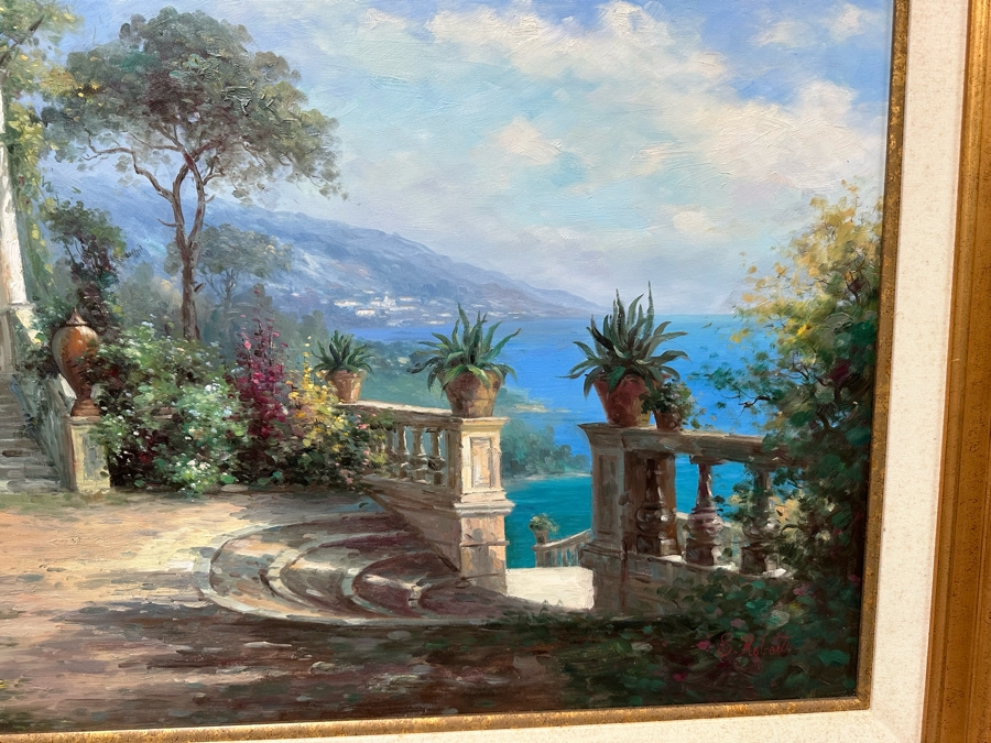 Original Seascape Oil On Canvas Painting Signed S. Roberto 36 X 24 Framed 45 X 33 [Photo 6]