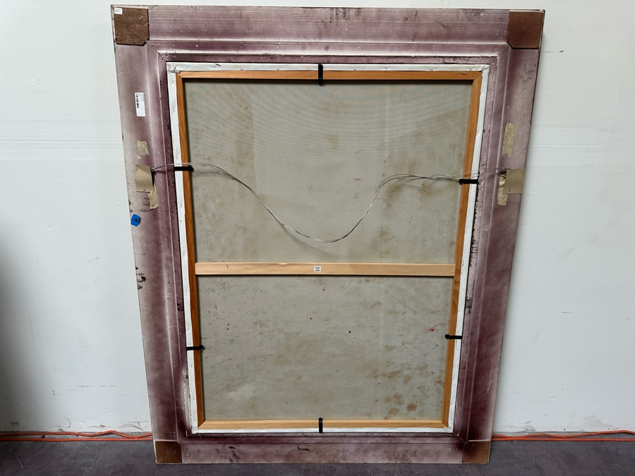 Large Original Cityscape Seascape Oil On Canvas Painting Signed Johnson 36 X 48 Framed 48 X 60 Retails $2,800 [Photo 17]