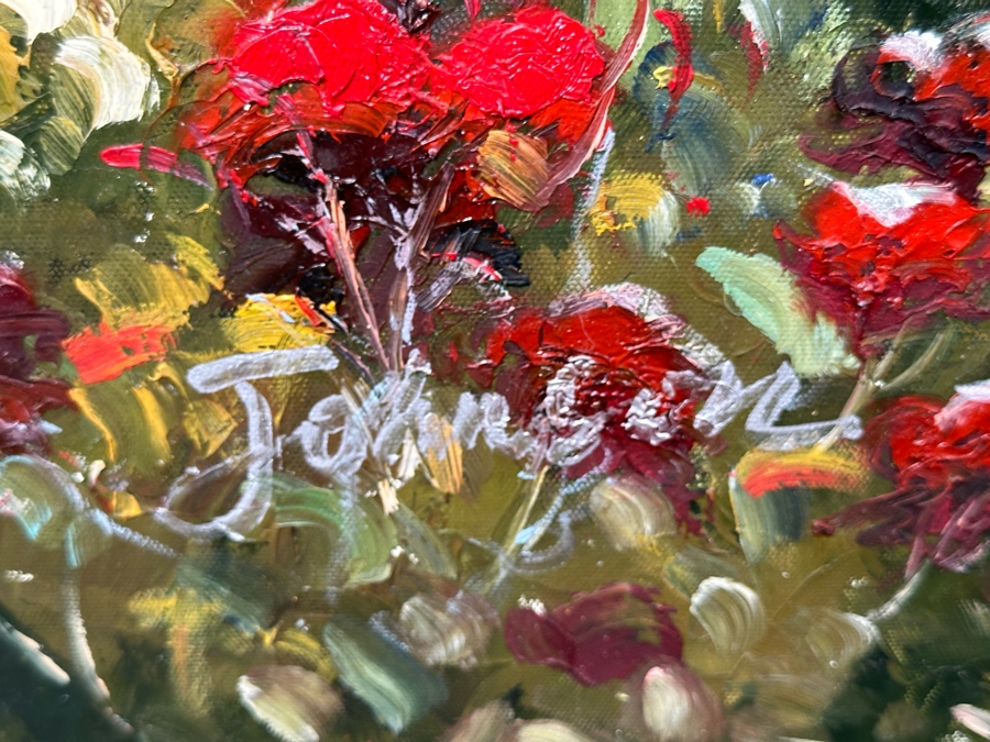 Large Original Cityscape Seascape Oil On Canvas Painting Signed Johnson 36 X 48 Framed 48 X 60 Retails $2,800 [Photo 13]