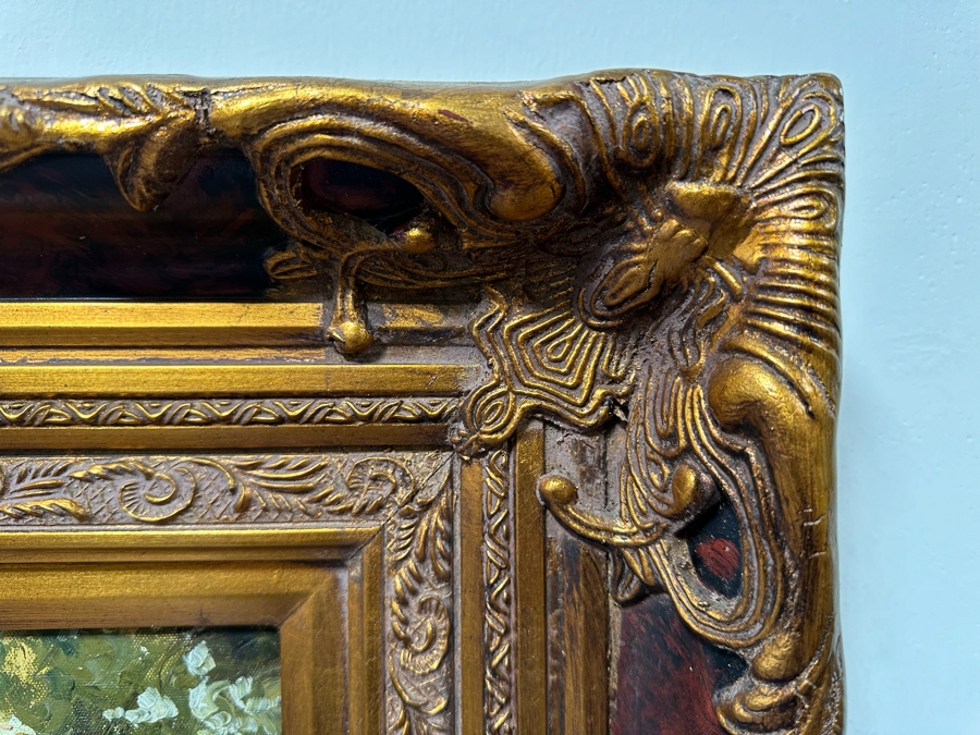 Large Original Cityscape Seascape Oil On Canvas Painting Signed Johnson 36 X 48 Framed 48 X 60 Retails $2,800 [Photo 16]