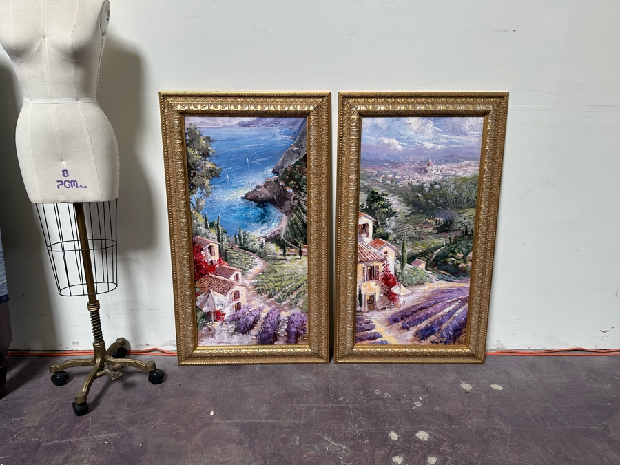 Pair Of Canvas Prints 20 X 40 Framed 27 X 47 [Photo 3]