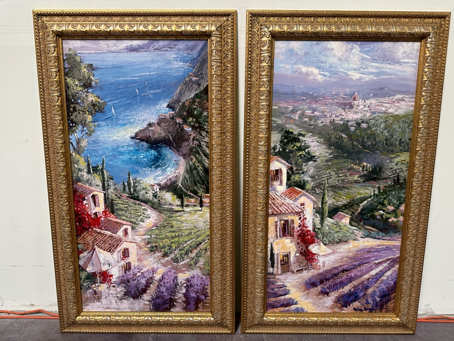 Pair Of Canvas Prints 20 X 40 Framed 27 X 47 [Photo 5]