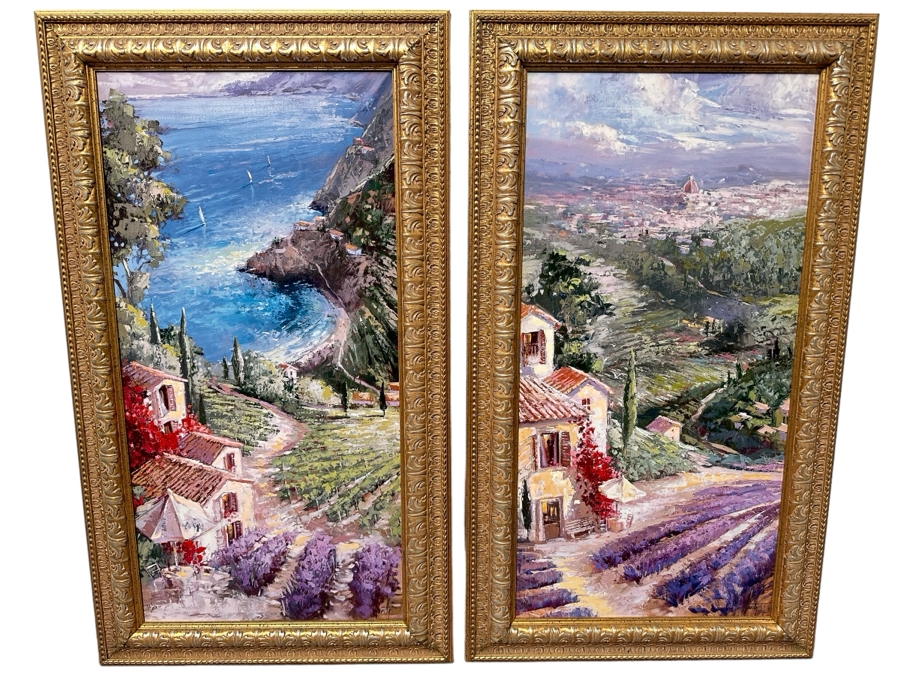 Pair Of Canvas Prints 20 X 40 Framed 27 X 47 [Photo 1]