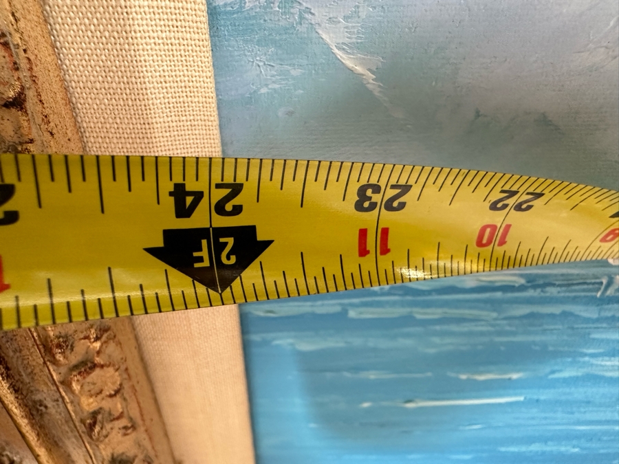 Original Seascape Italian Scenery Oil On Canvas Painting Signed Sabastion 24 X 20 Framed 32.5 X 29	 [Photo 11]