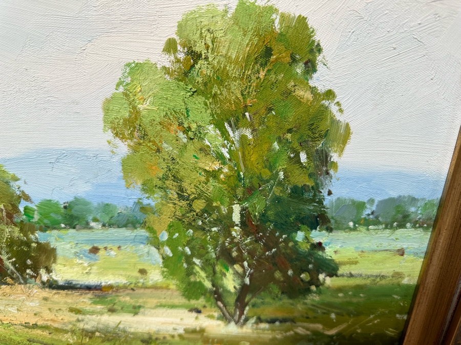 Original Plein Air Landscape Painting On Canvas Signed Clifton 16 X 12 Framed 24 X 20.5 [Photo 5]