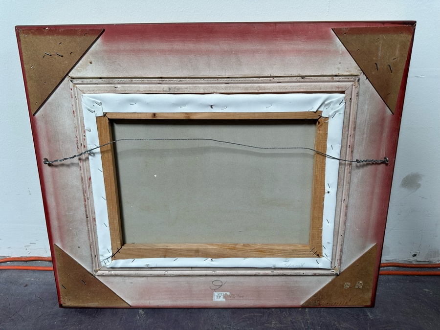 Original Plein Air Landscape Painting On Canvas Signed Clifton 16 X 12 Framed 24 X 20.5 [Photo 9]