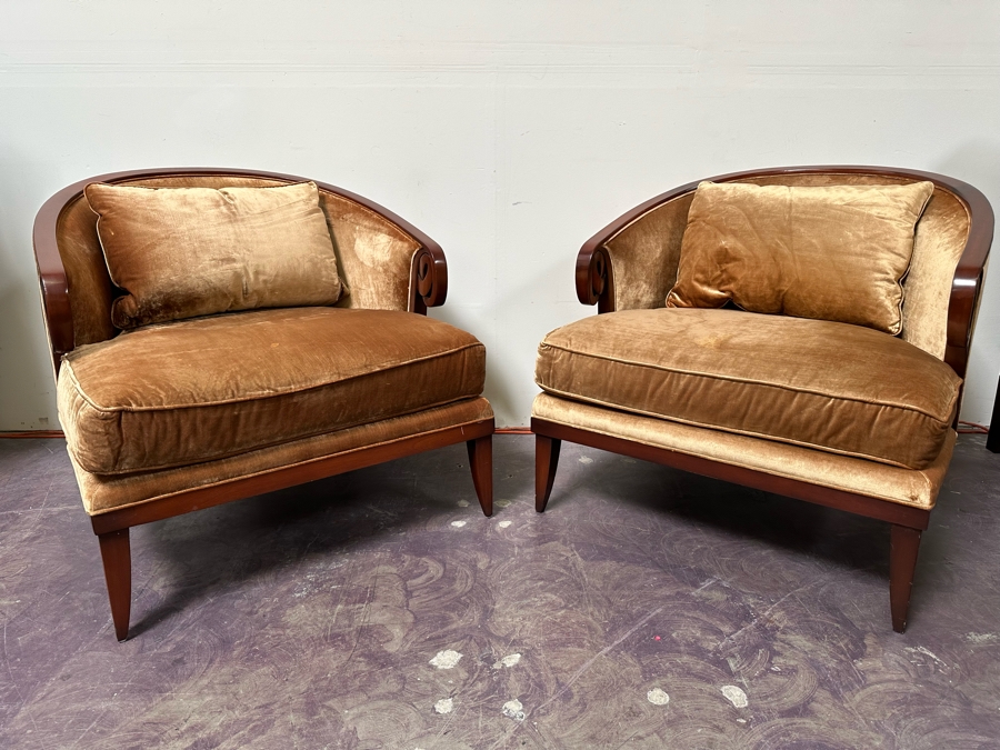 Pair Of Upholstered Armchairs 34W X 36D X 34H [Photo 5]