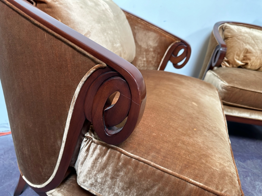 Pair Of Upholstered Armchairs 34W X 36D X 34H [Photo 7]