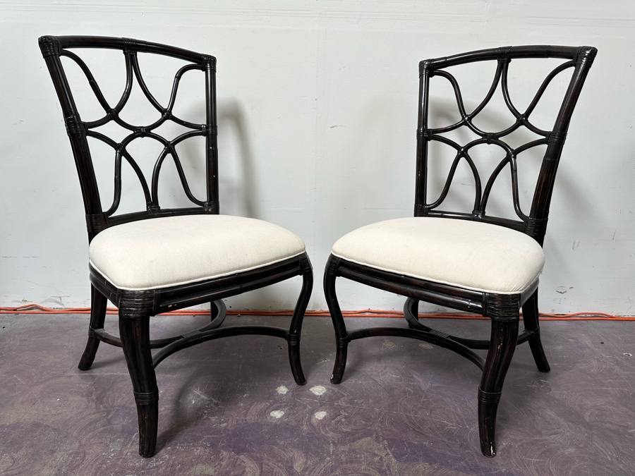 Pair Of Aristica Rattan Side Chairs [Photo 4]