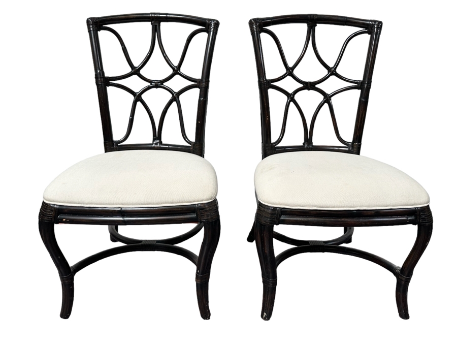 Pair Of Aristica Rattan Side Chairs