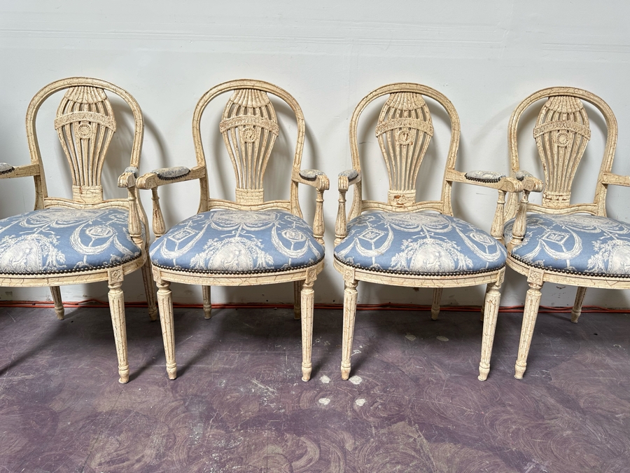 Isenhour Furniture Balloon Back Armchairs, Set Of Four [Photo 5]