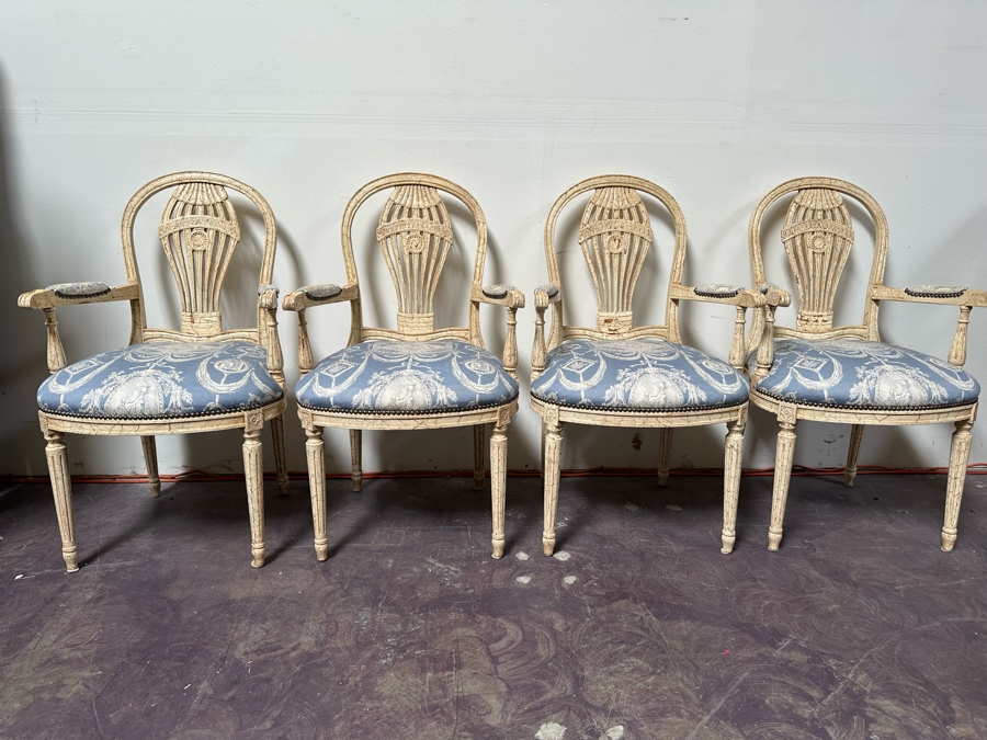 Isenhour Furniture Balloon Back Armchairs, Set Of Four [Photo 3]