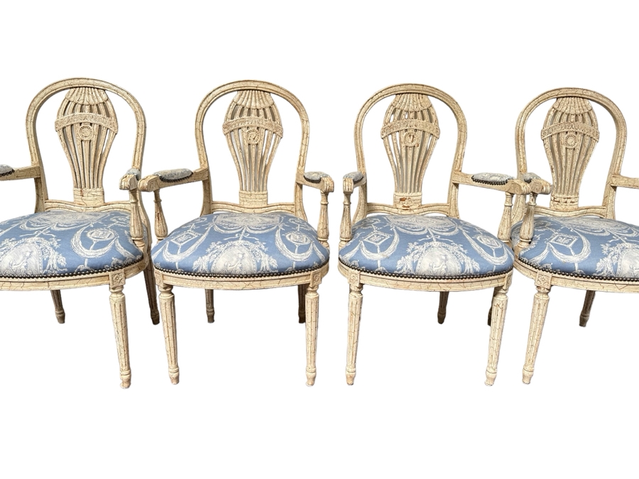 Isenhour Furniture Balloon Back Armchairs, Set Of Four [Photo 1]