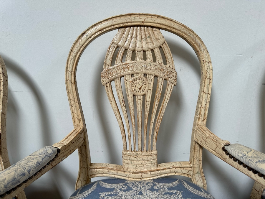 Isenhour Furniture Balloon Back Armchairs, Set Of Four [Photo 8]