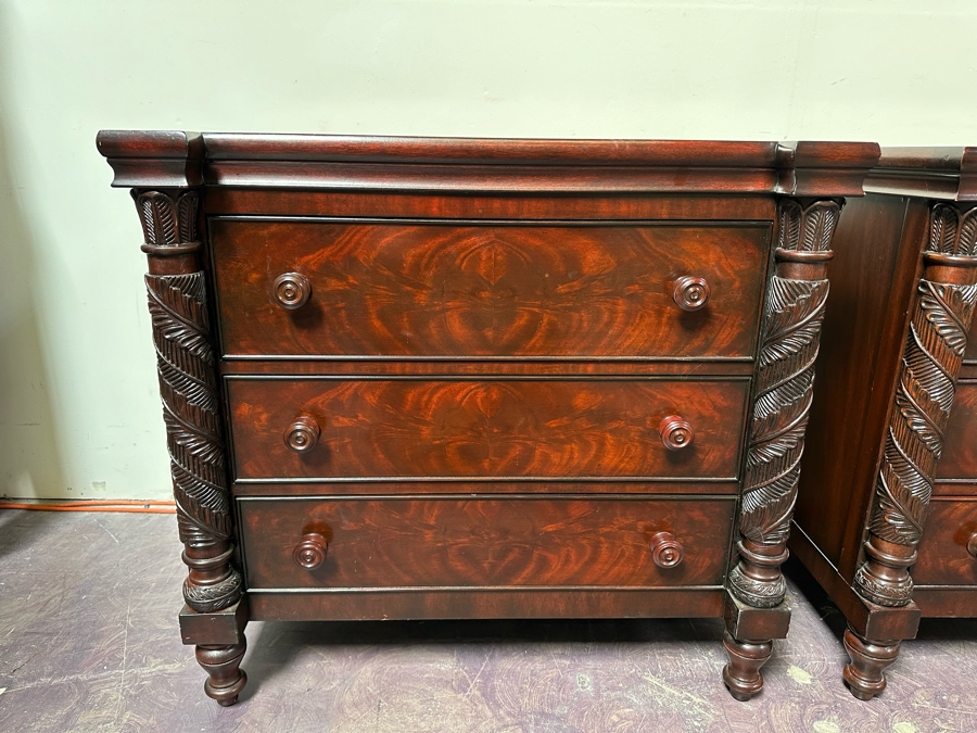 Pair Of Ralph Lauren Safari Mahogany Chest Of Drawers Dressers 35W X 21D X 32H [Photo 4]