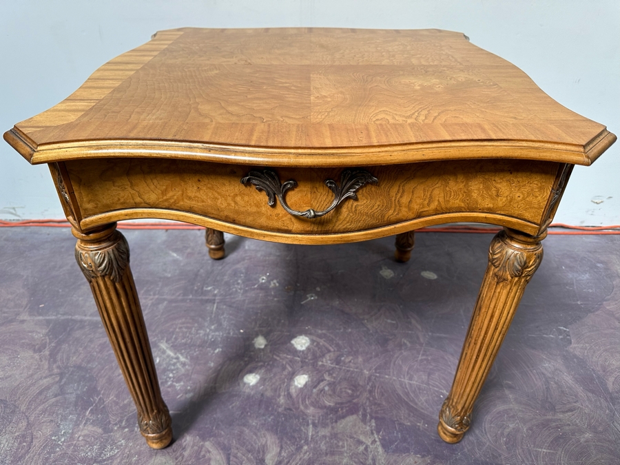 Henredon Wooden Side Table With Drawer 30W X 26.5H [Photo 3]