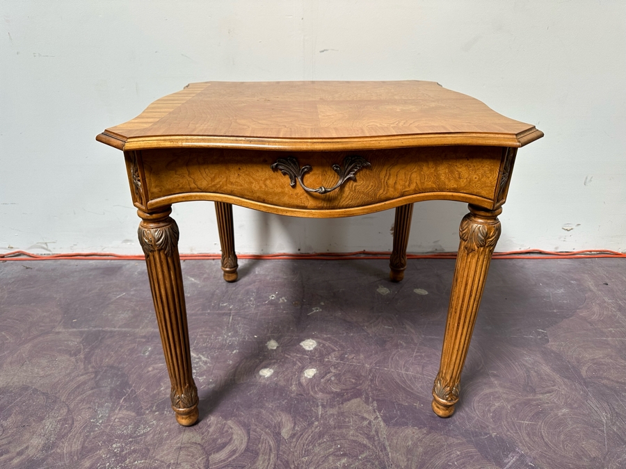 Henredon Wooden Side Table With Drawer 30W X 26.5H [Photo 4]