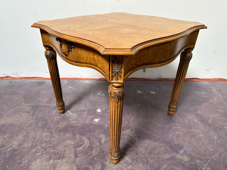 Henredon Wooden Side Table With Drawer 30W X 26.5H [Photo 10]