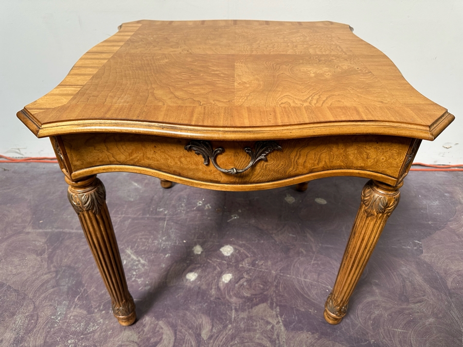 Henredon Wooden Side Table With Drawer 30W X 26.5H [Photo 2]