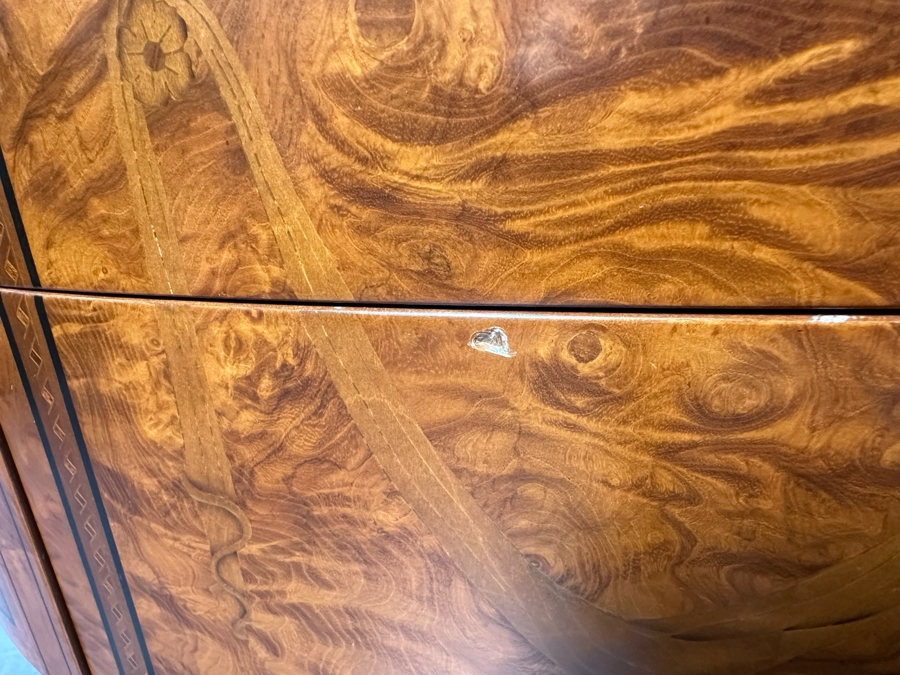 Francesco Molon Giemme Fine Furniture Demilune Commode 3 Lockable Drawers With Skeleton Key 46W X 18D X 33H Retails $2,100 [Photo 12]