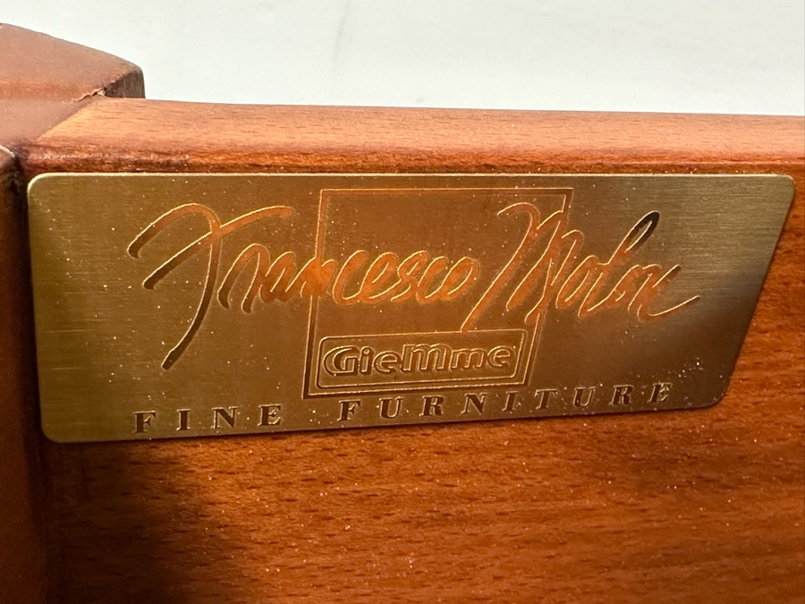 Francesco Molon Giemme Fine Furniture Demilune Commode 3 Lockable Drawers With Skeleton Key 46W X 18D X 33H Retails $2,100 [Photo 15]