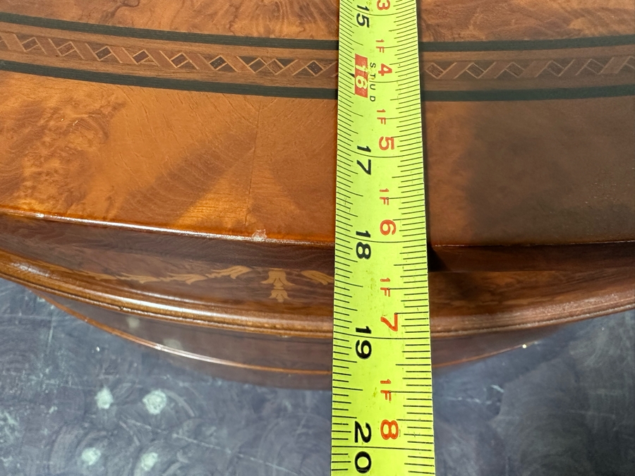 Francesco Molon Giemme Fine Furniture Demilune Commode 3 Lockable Drawers With Skeleton Key 46W X 18D X 33H Retails $2,100 [Photo 26]