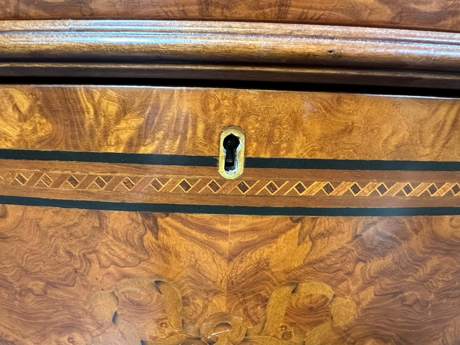 Francesco Molon Giemme Fine Furniture Demilune Commode 3 Lockable Drawers With Skeleton Key 46W X 18D X 33H Retails $2,100 [Photo 9]