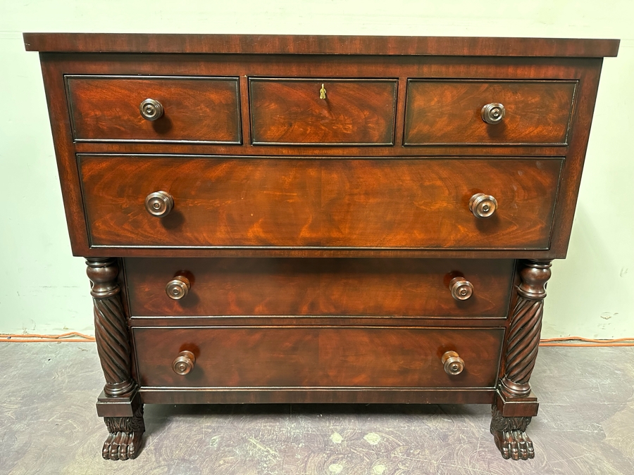 Ralph Lauren Mahogany Chest Of Drawers 6-Drawer Dresser With Claw Feet 48W X 23D X 42H [Photo 4]