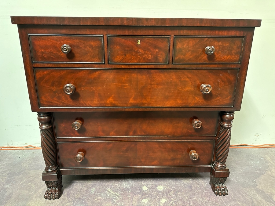 Ralph Lauren Mahogany Chest Of Drawers 6-Drawer Dresser With Claw Feet 48W X 23D X 42H [Photo 6]
